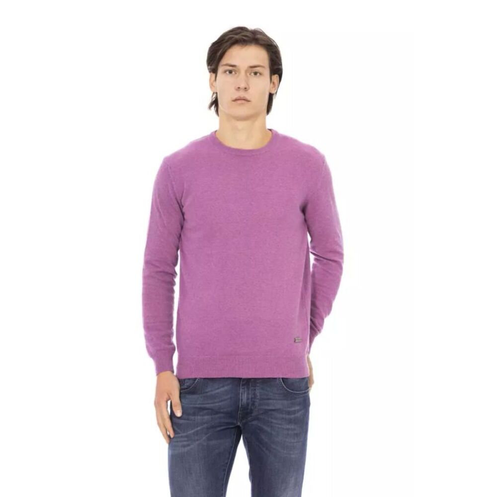 Baldinini Trend Purple Wool Men Men's Sweater